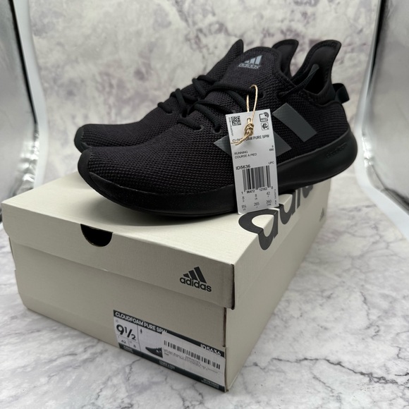 adidas Shoes - Adidas Black Cloudfoam Pure SPW Athletic Shoes. Size 9.5. New in box!